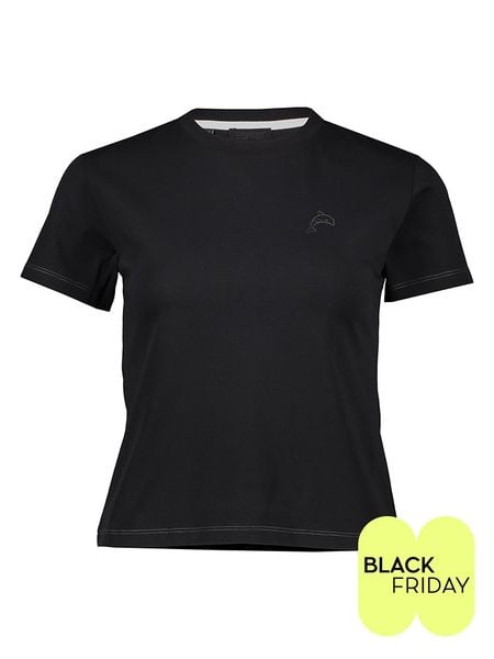 ESPRIT Koszulka w kolorze czarnym rozmiar: XL. Czarne bluzki damskie Esprit, xl, bez wzorów, z bawełny, bez kołnierzyka. Za 69.75 zł.