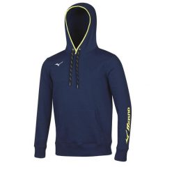 Bluza Mizuno Team. Niebieskie bluzy bez kaptura męskie Mizuno, bez wzorów, z poliesteru, sportowe, bez kołnierzyka, bez ramiączek. Za 221.00 zł.