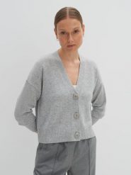 Someday Kaszmirowy kardigan w kolorze szarym rozmiar: S. Szare kardigany damskie Someday, s, bez wzorów, z kaszmiru. Za 388.16 zł.