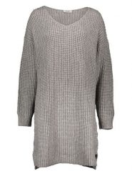 Sublevel Sukienka w kolorze szarym rozmiar: L. Szare sukienki damskie Sublevel, na co dzień, l, bez wzorów, ze splotem, bez kołnierzyka, bez ramiączek, midi, proste. Za 74.28 zł.