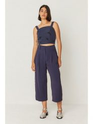 SKFK Top "Egia" w kolorze granatowo-czarnym rozmiar: 34. Niebieskie topy damskie SKFK, bez wzorów, z bawełny, bez kołnierzyka. Za 173.99 zł.