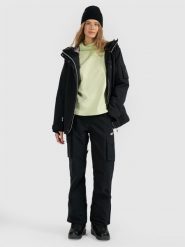4F Spodnie snowboardowe membrana 15000 damskie - czarne XS. Czarne spodnie materiałowe damskie 4f, bez wzorów, z materiału. Za 599.99 zł.