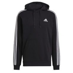 Bluza męska adidas Essentials Fleece 3-Stripes Hoodie. Białe bluzy bez kaptura męskie Adidas, m, z dresówki. Za 182.00 zł.