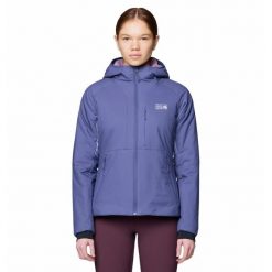 Damska kurtka turystyczna Mountain Hardwear Kor Stasis™. Fioletowe kurtki damskie MOUNTAIN HARDWEAR, l, bez wzorów, z materiału, bez kaptura. Za 1,043.50 zł.