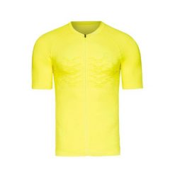 Koszulka rowerowa męska X-Bionic Effektor 4.0 Bike Zip żółta. Żółte t-shirty sportowe męskie XBIONIC, m, bez ramiączek, rowerowe. Za 279.00 zł.
