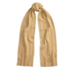 Szalik LAUREN RALPH LAUREN. Brązowe szaliki i kominy damskie Lauren Ralph Lauren, bez wzorów. Za 519.99 zł.