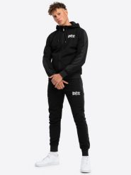 Dopasowana bluza z kapturem Benlee Hackberry. Czarne bluzy sportowe męskie Benlee, bez wzorów, z dresówki, sportowe, bez kołnierzyka, bez ramiączek. Za 343.50 zł.