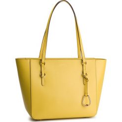 Torebka LAUREN RALPH LAUREN - Shopper 431687508015 Lemon Sorbet. Żółte shopper bag damskie Lauren Ralph Lauren, z aplikacjami, ze skóry, zdobione, bez dodatków. W wyprzedaży za 569.00 zł.