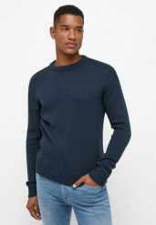 MUSTANG Emil C Crew MĘSKI SWETER Carbon 1014436 4135. Swetry męskie Mustang, m, bez wzorów, bez kołnierzyka. Za 139.99 zł.