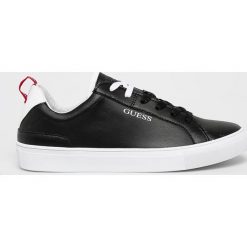 Guess Jeans - Buty FM7LUI.LEA12. Białe buty sportowe na co dzień męskie Guess Jeans, z jeansu, bez zapięcia. Za 399.90 zł.