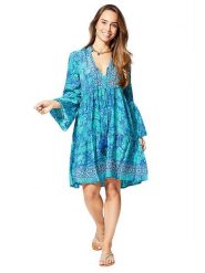 Ipanima Sukienka w kolorze turkusowo-niebieskim rozmiar: 34-40. Niebieskie sukienki damskie Ipanima, bez wzorów, bez kołnierzyka, bez ramiączek, midi. Za 78.99 zł.