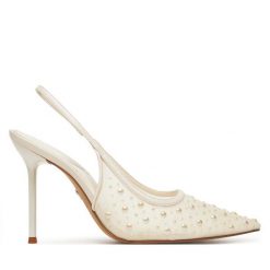 Sandały Aldo. Białe sandały damskie Aldo, bez wzorów, bez obcasa, na szpilce. Za 439.99 zł.
