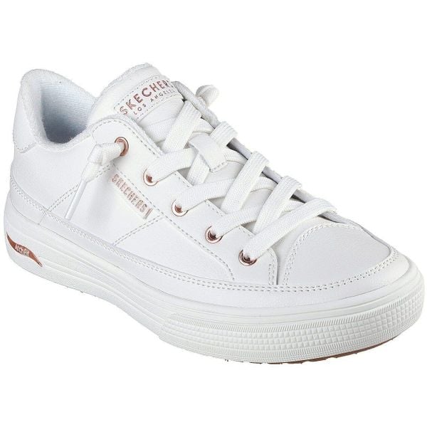 Buty sportowe damskie Skechers Arch Fit Arcade On. Białe buty sportowe na co dzień damskie Skechers, bez wzorów, z materiału. Za 490.00 zł.