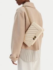 Badura Torebka TYL00495 Beżowy. Brązowe listonoszki damskie Badura, bez wzorów, z materiału, bez dodatków. Za 199.99 zł.