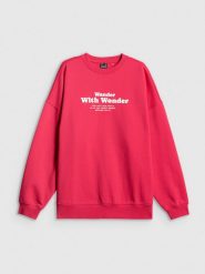 4F Bluza dresowa oversize bez kaptura damska - różowa S. Czerwone bluzy bez kaptura damskie 4f, s, z dresówki. Za 159.99 zł.