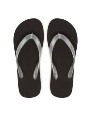 Calvin Klein Jeans Japonki Beach Sandal Monologo Tpu YW0YW01719 Srebrny. Szare klapki damskie Calvin Klein Jeans, bez wzorów, z jeansu, bez obcasa. Za 89.99 zł.