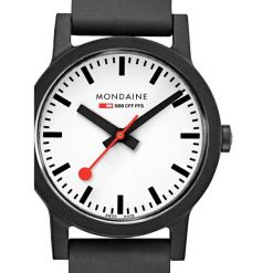 Zegarek damski Mondaine MS1.32110.RB, Quartz, 32mm, 3ATM. Czarne zegarki damskie MONDAINE, ze stali. Za 940.00 zł.