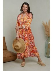Curvy Lady Sukienka w kolorze pomarańczowym rozmiar: 48/50. Pomarańczowe sukienki damskie Curvy Lady, na co dzień, bez wzorów, z bawełny, klasyczne, bez kołnierzyka, bez ramiączek, maxi, proste. Za 162.11 zł.