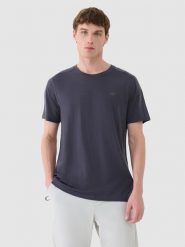 4F Koszulka trekkingowa z wełną Merino męska - szara XXL. Szare t-shirty sportowe męskie 4f, m, z dzianiny, bez ramiączek, trekkingowe. W wyprzedaży za 149.99 zł.