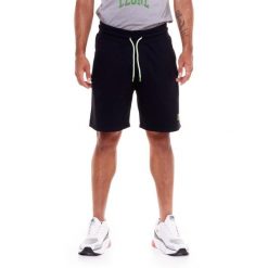 Szorty z zamek błyskawiczny na co dzień na siłownię. Czarne szorty męskie LEONE 1947 APPAREL, z bawełny, na fitness i siłownię. W wyprzedaży za 89.72 zł.