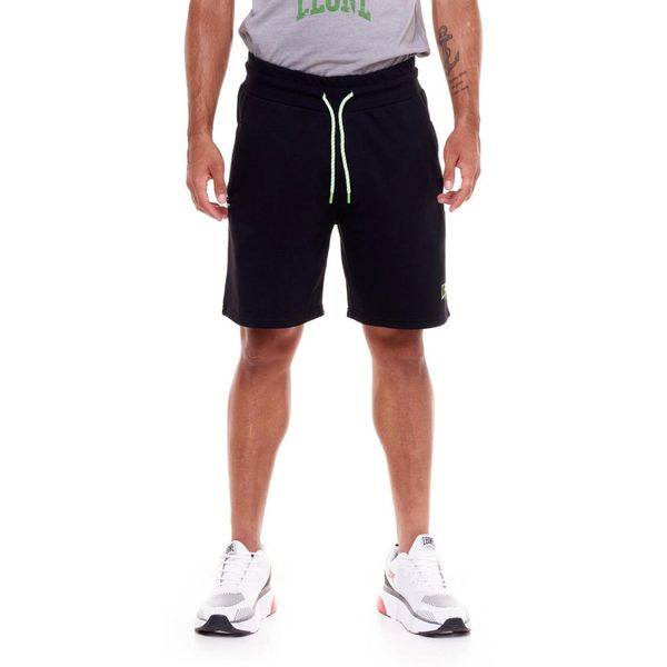 Szorty z zamek błyskawiczny na co dzień na siłownię. Czarne szorty męskie LEONE 1947 APPAREL, bez wzorów, z bawełny, sportowe. W wyprzedaży za 109.46 zł.