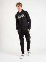 Les Hommes Bluza | LLH451-758P | Hooded Sweater | Mężczyzna | Czarny. Czarne bluzy z kapturem męskie Les Hommes, m, z bawełny. W wyprzedaży za 499.00 zł.