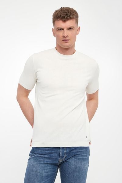 T-shirt męski dzianinowy LIU JO. Swetry męskie Liu Jo, m, bez wzorów, z dzianiny, bez kołnierzyka. W wyprzedaży za 311.20 zł.