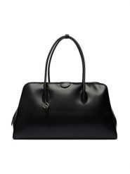 Calvin Klein Torebka Emblem Trio Large Work Bag LV04F3368G Czarny. Czarne torebki klasyczne damskie CALVIN KLEIN, bez wzorów, ze skóry, bez dodatków. Za 799.99 zł.
