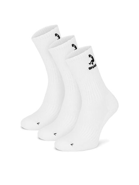 Shaq Skarpety długie AS_SHQ_H_001W_SS25 (3-PACK) Biały. Białe skarpetki damskie Shaq, bez wzorów, z bawełny. Za 54.99 zł.