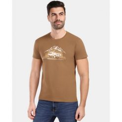 Męska bawełniana koszulka T-shirt Kilpi SPACER-M. Brązowe t-shirty męskie Kilpi, m, bez wzorów, z bawełny, bez kołnierzyka. Za 91.56 zł.