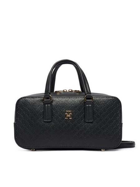 Tommy Hilfiger Torebka Th Daily Crossover Mono AW0AW18415 Czarny. Czarne torebki klasyczne damskie Tommy Hilfiger, bez wzorów, ze skóry, bez dodatków. Za 649.99 zł.