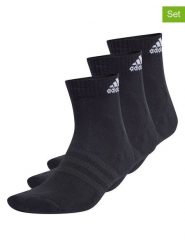 Adidas Skarpety sportowe (3 pary) w kolorze czarnym rozmiar: S. Czarne skarpetki męskie Adidas, bez wzorów. Za 43.47 zł.