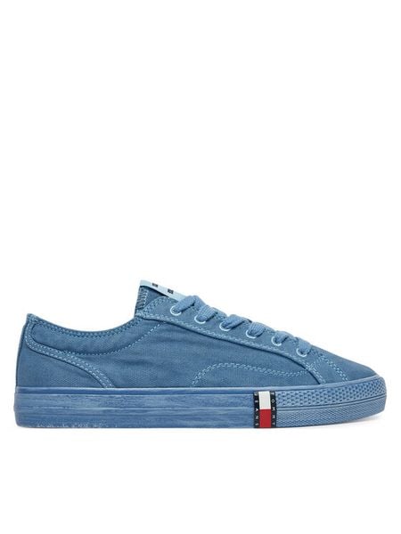 Tommy Jeans Tenisówki Archive Vulc Y2K Washed Canvas EN0EN02957 Niebieski. Niebieskie trampki i tenisówki damskie Tommy Jeans, bez wzorów, z jeansu. Za 359.99 zł.