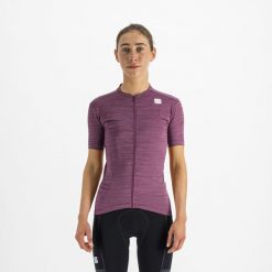 Koszulka rowerowa damska Sportful Supergiara. Fioletowe bluzki sportowe damskie SPORTFUL, na lato, xl, bez wzorów, z materiału, bez ramiączek. Za 438.55 zł.
