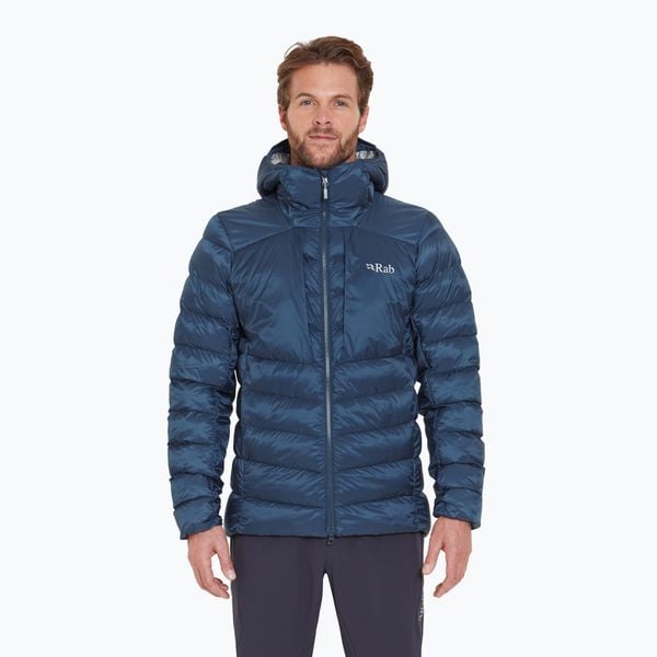 Kurtka męska Rab Cirrus Ultra Hoody. Niebieskie kurtki męskie RAB, m, bez wzorów, z materiału, bez kaptura. Za 1,239.00 zł.