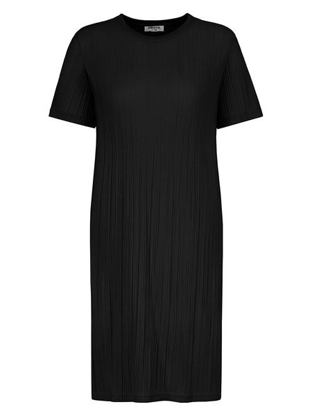 Sublevel Sukienka w kolorze czarnym rozmiar: M. Czarne sukienki damskie Sublevel, na co dzień, m, bez wzorów, bez kołnierzyka, bez ramiączek, midi, proste. Za 100.04 zł.