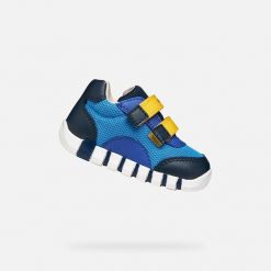 Buty GEOX B IUPIDOO BOY Niebieski. Niebieskie buty fitness męskie Geox, na fitness i siłownię. Za 174.99 zł.