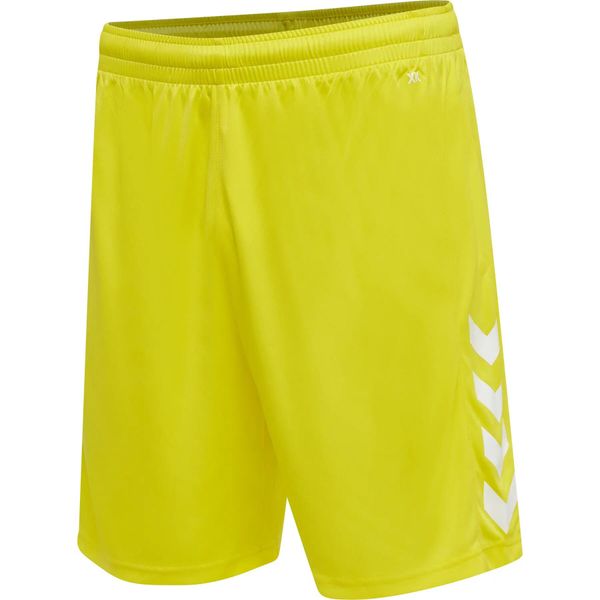 Spodenki piłkarskie męskie Hummel Core XK Poly Shorts. Żółte szorty męskie HUMMEL, bez wzorów, sportowe. Za 77.50 zł.