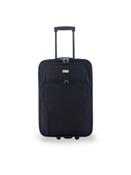 Semi Line Walizka kabinowa T5679-1 Czarny. Czarne walizki Semi-line, bez wzorów, z poliesteru. Za 169.99 zł.