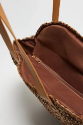 Okrągła torba brązowa. Brązowe torebki klasyczne damskie MOODO, bez wzorów, z bawełny, bez dodatków. Za 129.99 zł.
