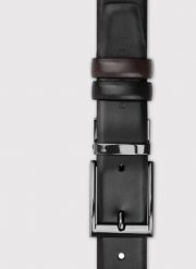 Dwustronny skórzany pasek męski. Brązowe paski męskie Pako Lorente, bez wzorów, ze skóry. Za 139.99 zł.