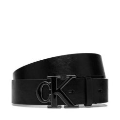 Pasek Calvin Klein. Czarne paski męskie CALVIN KLEIN, bez wzorów. Za 289.99 zł.