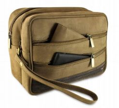 Skórzana saszetka do ręki Always Wild [DH] S1-2-R j. brązowa. Brązowe saszetki męskie Always Wild, z nubiku. Za 61.99 zł.