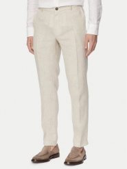 JOOP! Spodnie garniturowe Hank 30102982 Beżowy jasny Slim Fit. Brązowe spodnie wizytowe męskie Joop!. Za 959.99 zł.