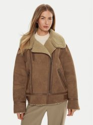 Serge Pariente Kożuch Christelle Brązowy Regular Fit. Brązowe futra damskie Serge Pariente, xl. Za 3,899.00 zł.