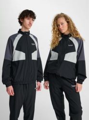 Bluza dresowa zapinana na zamek błyskawiczny Hummel Loose. Czarne bluzy sportowe damskie HUMMEL, xl, bez wzorów, z dresówki, bez ramiączek, długie, bez kaptura. Za 290.45 zł.