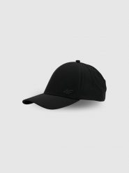 4F Czapka z daszkiem strapback uniseks - czarna L/XL (60cm). Czarne czapki z daszkiem damskie 4f, bez wzorów. Za 69.99 zł.