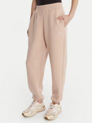 Guess Spodnie materiałowe 169841 Beżowy Slim Fit. Brązowe spodnie dresowe damskie Guess, l, z aplikacjami, z dresówki. Za 349.99 zł.