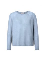 Rich & Royal Sweter w kolorze błękitnym rozmiar: S. Niebieskie swetry klasyczne damskie Rich & Royal, s, ze splotem, bez kołnierzyka. Za 193.24 zł.