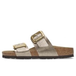 Birkenstock Sydney Cb Graceful Kapcie, Birko Flor Damskie. Brązowe kapcie damskie Birkenstock, z jedwabiu. Za 650.60 zł.
